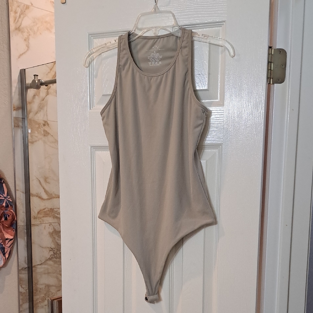Klassy Network Taupe Bodysuit